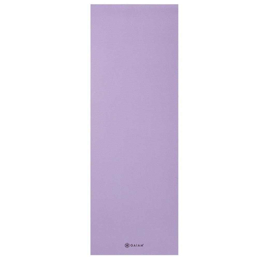 Gaiam Yoga Mat Premium Solid Color Non Slip Exercise & Fitness Mat for All Types of Yoga, Pilates & Floor Workouts, New Lilac, 5mm
