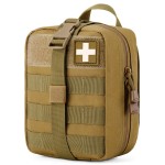 Gonex MOLLE Medical Pouch EMT First Aid Pouch Rip-Away IFAK Tactical Utility Pouch for Outdoor Activities Medical Supplies (Bag Only), Tan
