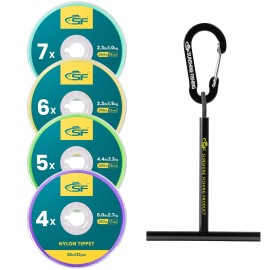 SF Clear Nylon Tippet Line with Holder Fly Fishing Tippets Leaders Trout  Nylon 4-5-6-7X