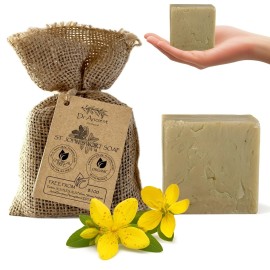 Dr.Ancient Kantaron St. Johns Wort Soap Bar, Organic Soap Bars Handcrafted the Traditional Way, Natural Chemical-Free, Vegan, Used for Face Wash, Body Wash, Hand Cleansing and Skin Care