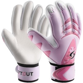 Sportout Kids Goalkeeper Gloves, Soccer Goalie Gloves with Double Wrist Protection and Non-Slip Wear Resistant Latex Material to Prevent Injuries