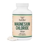 Magnesium Chloride (Cloruro De Magnesio) - 180 Capsules, 1,000mg Per Serving, Supports Digestive and Bone Health - Non-GMO and Gluten Free by Double Wood Supplements
