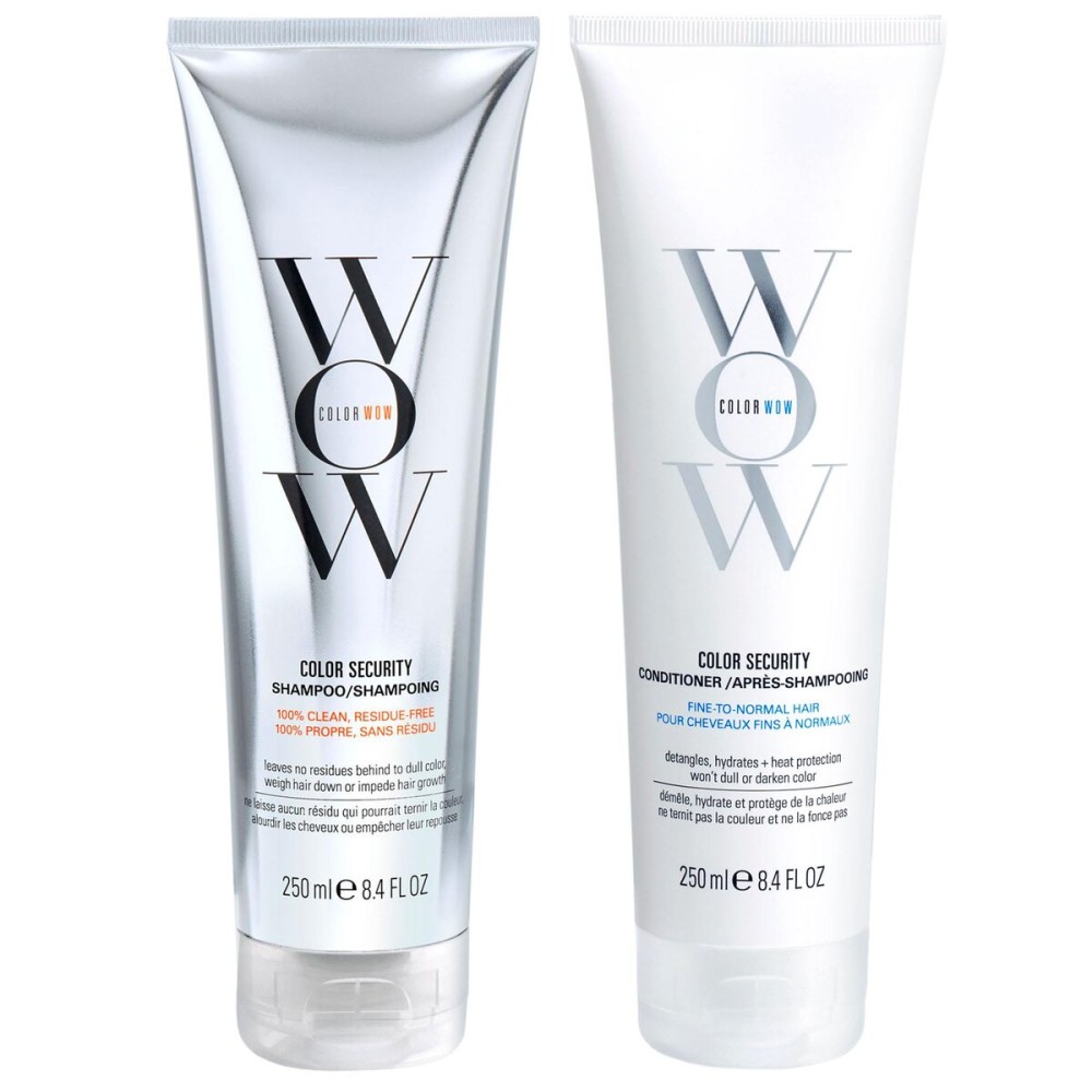 COLOR WOW Dream Clean Duo - 100% clean, sulfate-free COLOR SECURITY SHAMPOO and weightless COLOR SECURITY CONDITIONER- for Fine to Normal Hair| Achieve Super Glossy, Hydrated Hair