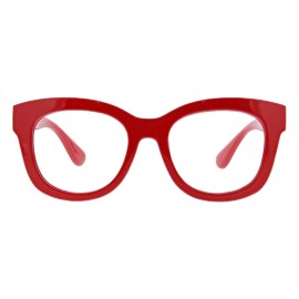 Peepers by PeeperSpecs Oprah\'s Favorite Women\'s Center Stage Oversized Blue Light Blocking Reading Glasses - Red +1.00
