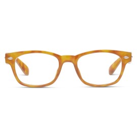 Peepers by PeeperSpecs Clark Blue Light Blocking Reading Glasses, Honey Tortoise +1.00