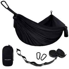 Gold Armour Camping Hammock - Portable Hammock Single Hammock Camping Accessories Gear for Outdoor Indoor Adult Kids, USA Based Brand (Green)