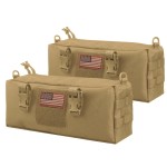 AMYIPO Tactical Pouch Multi-Purpose Large Capacity Increment Pouch Short Trips Bag (Khaki (2 PCS))
