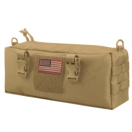 AMYIPO Tactical Pouch Multi-Purpose Large Capacity Increment Pouch Short Trips Bag (Khaki (1 PCS))