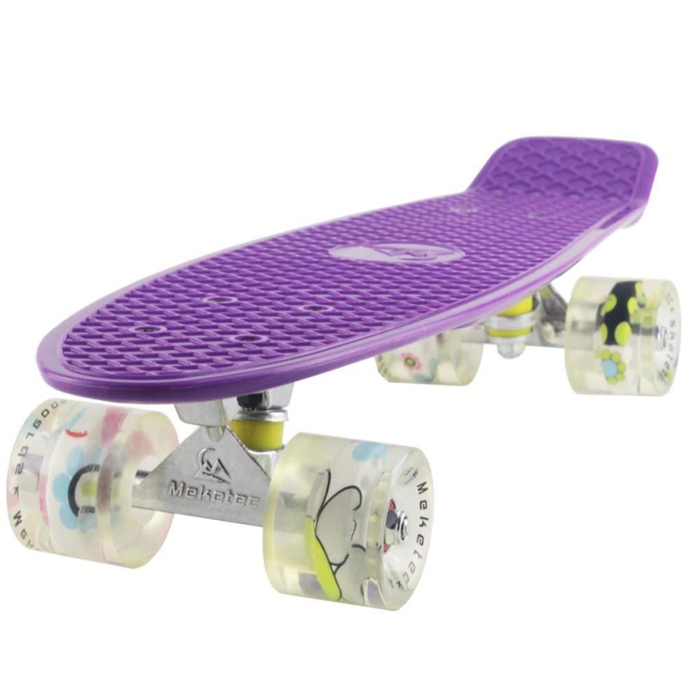 Skateboards Purple Boys Mini Cruiser Skateboard 22 inch Kids Board for Girl Youth Children Toddler Teenagers Adult Dog for Beginner Boys 7 to 10 (Purple)