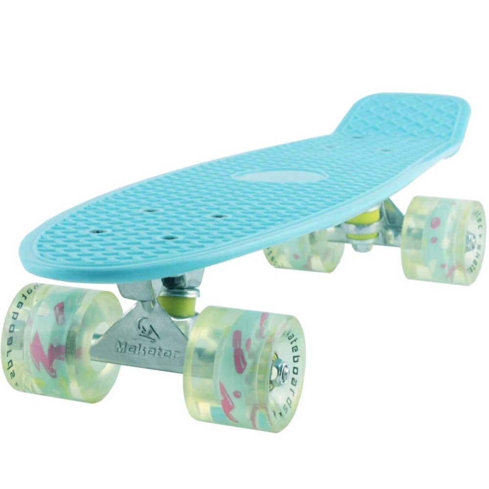 Skateboard Light Blue Complete Youth 22 inch Mini Cruiser Skateboards for Kids Boys Girls Beginners Child Toddler Teenagers Dog Age 5 to 8 (Light Blue)
