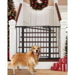 Cumbor 29.7-46 Baby Gate for Stairs, Mom\'s Choice Awards Winner-Auto Close Dog Gate for The House, Gifts for Mom, Easy Install Pressure Mounted Pet Gates for Doorways, Black