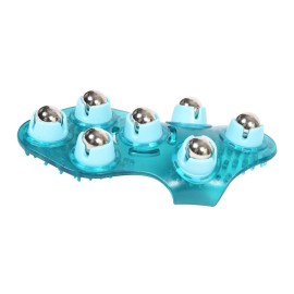 BioSwiss Massage Glove with Steel Roller Balls, Handheld Full Body Massager for Back, Neck, Shoulders, and Legs