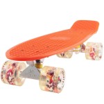 Skateboard Orange 22 inch Retro Mini Skateboards Grandson Board for Boys Girl Youth Beginners Children Toddler Teenagers Adults 5 to 8 Year Old (Orange)