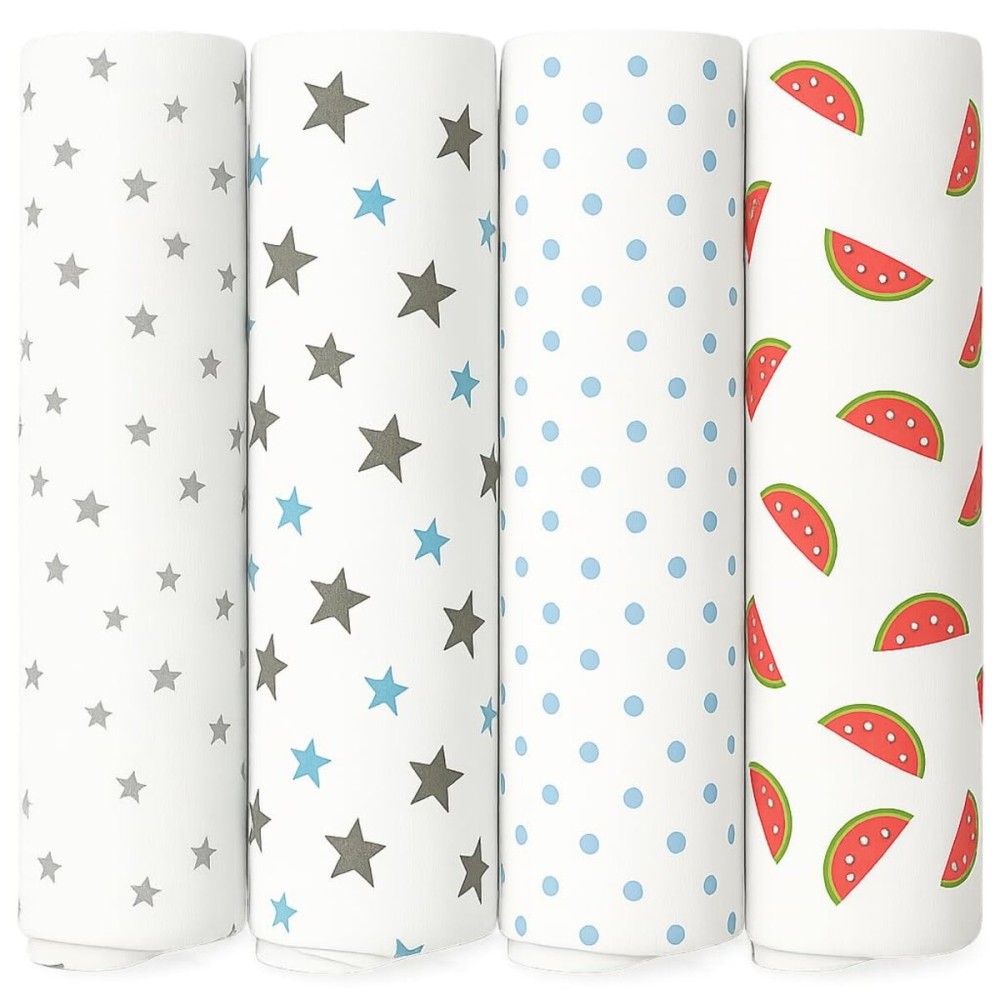 100% Muslin Swaddle Blankets,Baby Swaddling Blankets for New Born, Baby Receiving Blankets Unisex, Soft, Warm and Cosy Blankets Pack of 4, Size 47 x 47 inches,Gift for Mom Night Sky Reverie