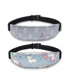 Baby Carseat Head Support,Car seat Straps Pillow Support Ban,Stroller Neck Relief Strap Headrest,Slumber Sling Sleep Positioner for Toddler Infants Child Children Kids(Gery Unicorn)