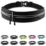 Fitgriff Running Belt for Men & Women - Secure Jogging Pouch for Phone, Keys & Essentials - For All Cell Phones (Black, 24.5 - 35.5 Waist Size)