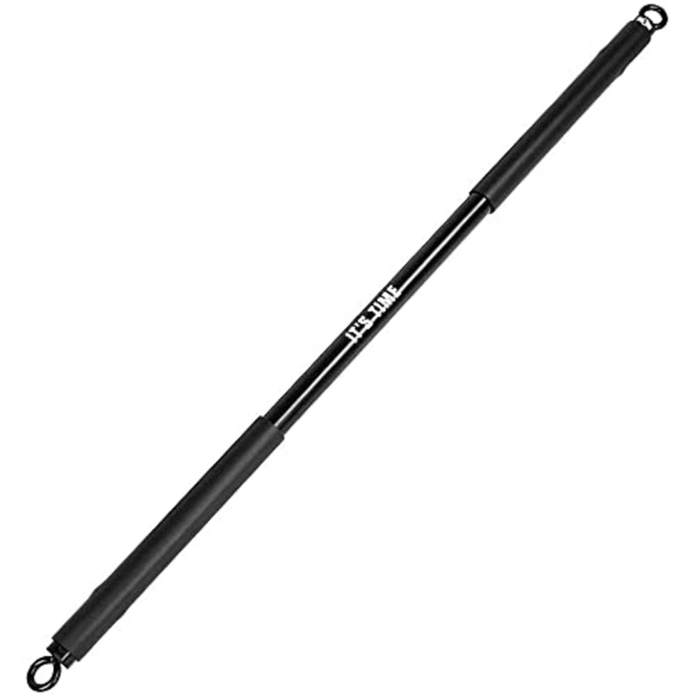 INNSTAR Home Gym workout bar 38 Black Max Load 800lb for Resistance Bands Body Exercise Power Lifting Fitness Training Bar (Black-38\'\')