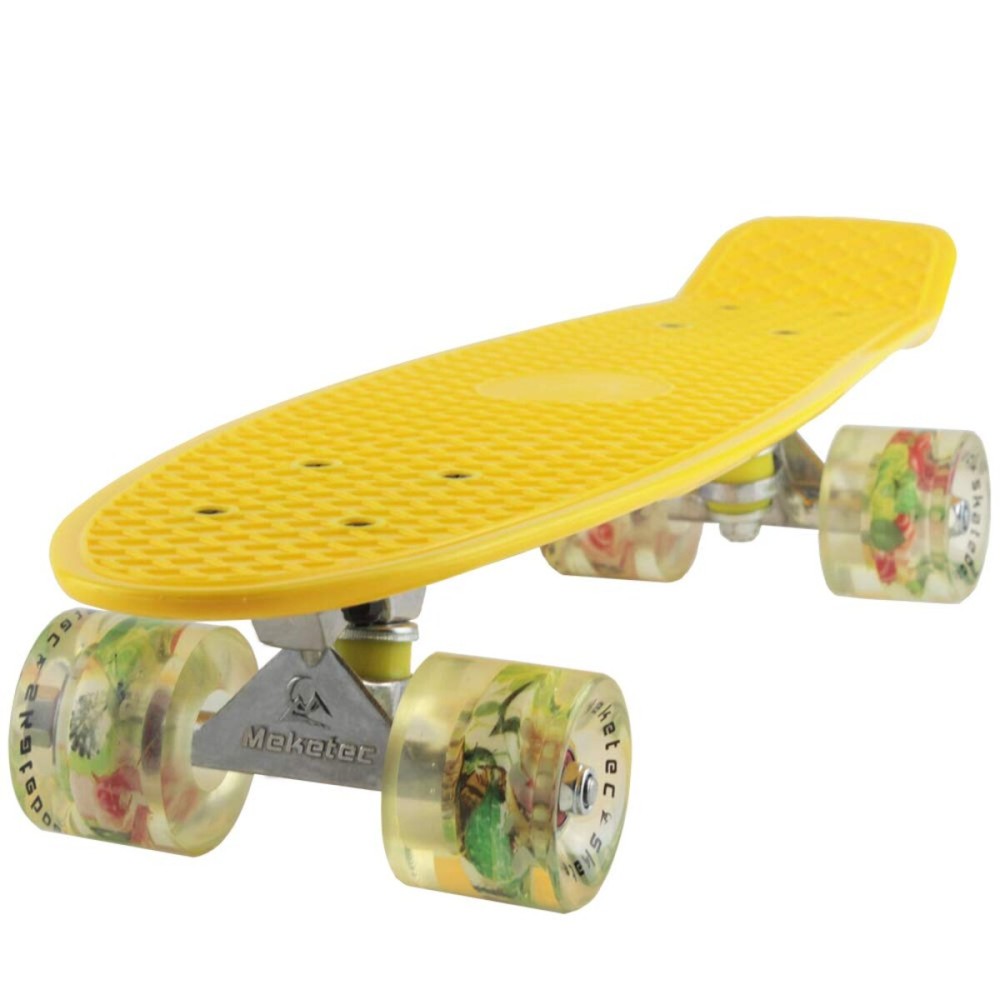 Skateboard Yellow Toddler 22 inch Complete Little Boys Skateboards for Kids Girl Youth Beginner Children Teenagers Adults Grandson (Yellow)
