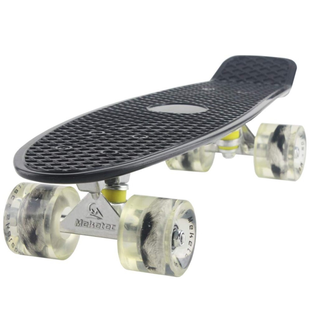 Skateboards Black Complete Mini 22 inch Skateboard for Grandson Kids Girl Youth Beginner Children Teenagers Adults Birthday Gift (Black)