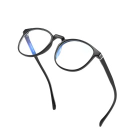 CNLO Blue light blocking Glasses,Computer Gaming Glasses,TV GlassesFor UV Protection,Anti Eyestrain,Lightweight Frame Eyewear,Opaque Men/Women(BLACK)