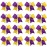 16PCS 8 Large Cheer Hair Bows Ponytail Holder Elastic Band Handmade for Cheerleading Teen Girls College Sports (Purple/Gold, 1 Count (Pack of 16))