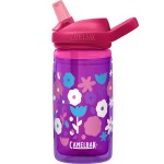 CamelBak Eddy+ Kids Bite Valve Straw Insulated Stainless Steel Water Bottle Flower Power, 14oz