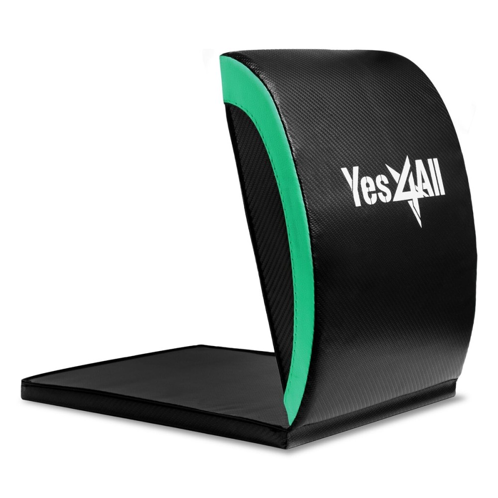 Yes4All Abdominal Exercise Pads, Foldable Ab Workout Equipment for Home Gym Core Training & Back Stretching, Sit Up Mat for Floor Exercises with Tailbone, Green