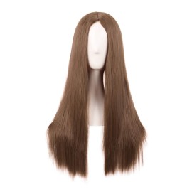 MapofBeauty 28 Inch/70cm Women Special Long Straight Synthetic Wig (Light Brown)