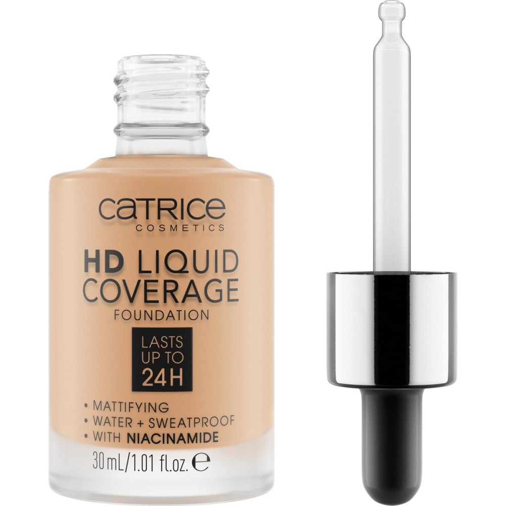 Catrice | HD Liquid Coverage Foundation | Flawless, High Coverage | Vegan & Cruelty Free (042 | Sandy Rose)