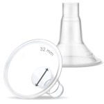 Maymom MyFit 32mm Two-Piece Design Large Breastshields, Compatible with Medela Breast Pump; Ideal for HandsFree Bra; Not Original PersonalFit Flex Breast Shield,Not Original Freestyle Pump Parts, 2pcs