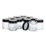 4OZ Glass Jars with Lids, Hoa Kinh Small Glass Jars, 12 Pack Empty Round Canning Storage Jars Containers for Storing Lotions, Powders, and Ointments
