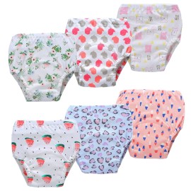 6 Pack Potty Training Pants for Boys Girls, Learning Designs Training Underwear Pants(1-3T)