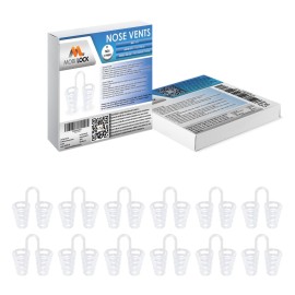 Nose Vent Sinus Relief Dilator (Pack of 12 Small Size) Hard Cone Vents - A Simple Solution for Nasal Snorers - Reusable Snoring Device to enjoy a peaceful night\'s sleep - by Mobi Lock