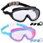 2 Pack Kids Swim Goggles, Swimming Glasses for Children from 3 to 15 Years Old