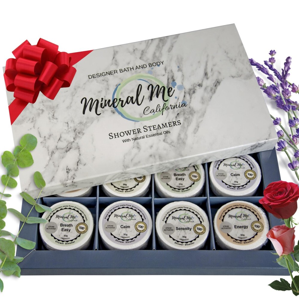 Shower Steamers Aromatherapy - Shower Bombs w/Organic Essential Oils for Vaporizing Steam Spa Relaxation, Stocking Stuffers, Relaxing Self Care Christmas Gifts for Men, Women, Him Her, Boss, Coworker