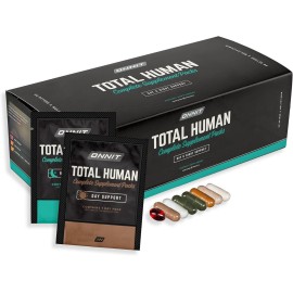 ONNIT Total Human Adult Multivitamin Dietary Supplement Comprehensive Capsule Packs with Day and Night Support, Daily Vitamin Packs for Men and Women, Dietary Supplement Capsules, 30-Day Supply