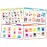 merka Silicone Learning Placemats for Toddlers - 4-Pack, 17 x 11 in, Multicolor - Reusable & Washable Mealtime Mats with Spill-Resistant Backing, Letters, Numbers, Shapes & Colors