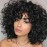 AIDUSA Short Loose Curly Wigs for Black Women Afro Wig for Black Women Curly Wig for Women Synthetic Wigs for Women Fluffy Natural Soft Hair (1B Natural Black)
