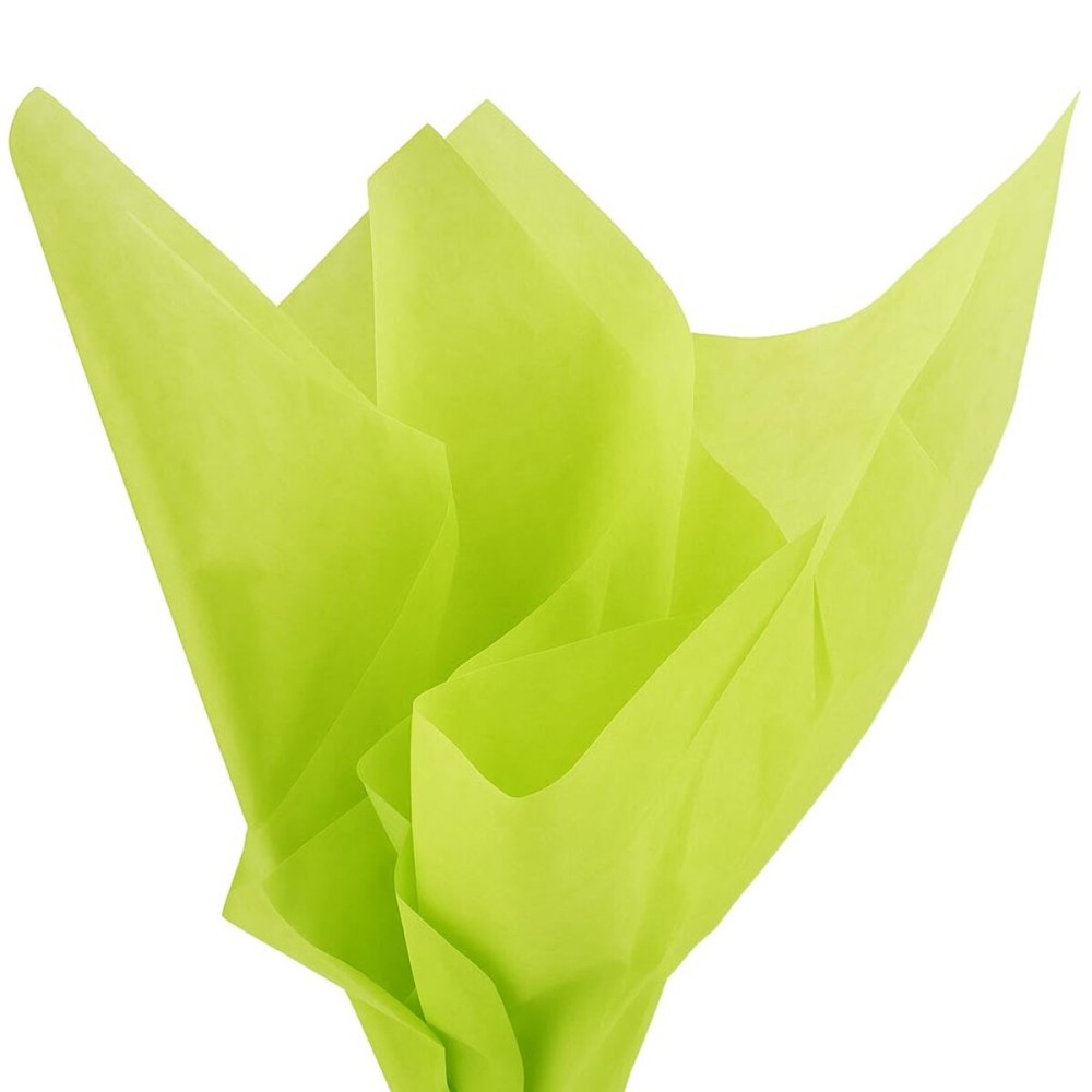 PMLAND 100 Sheets Lime Green Tissue Paper Bulk, 20x15 Inches Double Sided Color Wrapping Tissue Paper for Gift Wrap Bags Crafts Wedding Party and Holiday Decorations