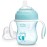 Chicco Transition Sippy Cup with Silicone Spout and Spill-Free Lid 7oz. | Calibration Markings | Removable Handles | Top-Rack Dishwasher Safe | Easy to Hold with Ergonomic Indents | Blue | 4+ months
