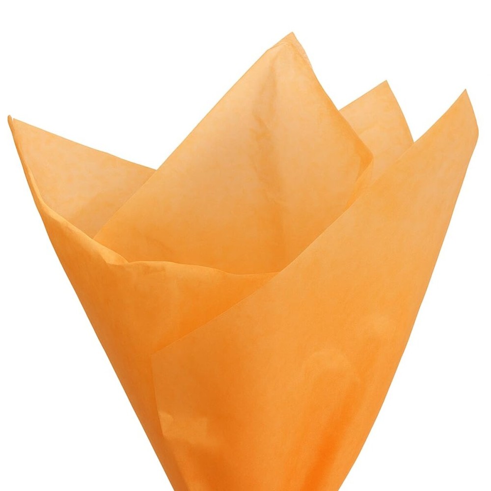 PMLAND 100 Sheets Premium Pastel Light Orange Color Tissue Wrapping Paper Bulk 20 x 15 Inches for Gift Bags Boxes Flowers Packaging Crafts DIY Art Projects and Party Decorations