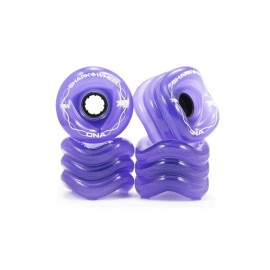 Shark Wheel 72mm 78a Longboard Cruising Wheels, DNA Formula, Set of 4 Wheels (Transparent Purple, 72mm)