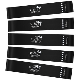 Fit Simplify Exercise Resistance Loop Bands, Set of 5
