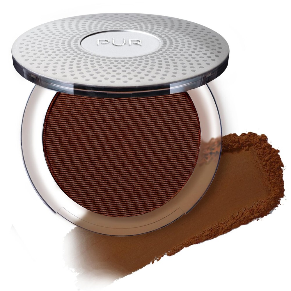 PR MINERALS 4-in-1 Pressed Mineral Makeup Powder Foundation with SPF 15 - Concealer & Finishing Compact Pressed Powder for Face - Buildable Medium to Full Coverage Foundation Powder (Truffle)