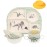 shopwithgreen 7Pcs/Set Bamboo Kids Dinnerware Set - Children Dishes - Food Plate Bowl Cup Spoon Fork Set Dishware, Cartoon Tableware, Dishwasher Safe Kids Healthy Mealtime, BPA Free