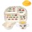 shopwithgreen 7Pcs/Set Bamboo Kids Dinnerware Set - Children Dishes - Food Plate Bowl Cup Spoon Fork Set Dishware, Cartoon Tableware, Dishwasher Safe Kids Healthy Mealtime, BPA Free