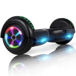 LIEAGLE Self Balancing Scooter, 6.5 Self Balancing Scooter with Many Certified Wheels LED Lights for Kids Adults(star purple)