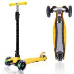 3 Wheel Scooter for Kids, Kids Scooter with Light Up Wheels, Sturdy Deck Design, and 4 Height Adjustable Suitable for Ages 3-12