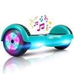 LIEAGLE Self Balancing Scooter, 6.5 Self Balancing Scooter with Many Certified Wheels LED Lights for Kids Adults(A02 Green)