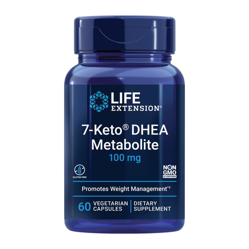 Life Extension 7-Keto DHEA Metabolite - Crank Up Your Fat-Burning Furnace - Non-GMO - Gluten-Free - 100 Mg - 60 Vegetarian Capsules